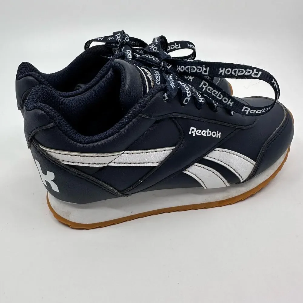 Reebok Royal Classic Jogger Shoe Kids US 11 Navy White Gum Sole Retro Runner Y2K